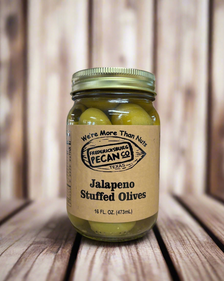 Fredericksburg Pecan Company Jalapeno Stuffed Olives 16oz