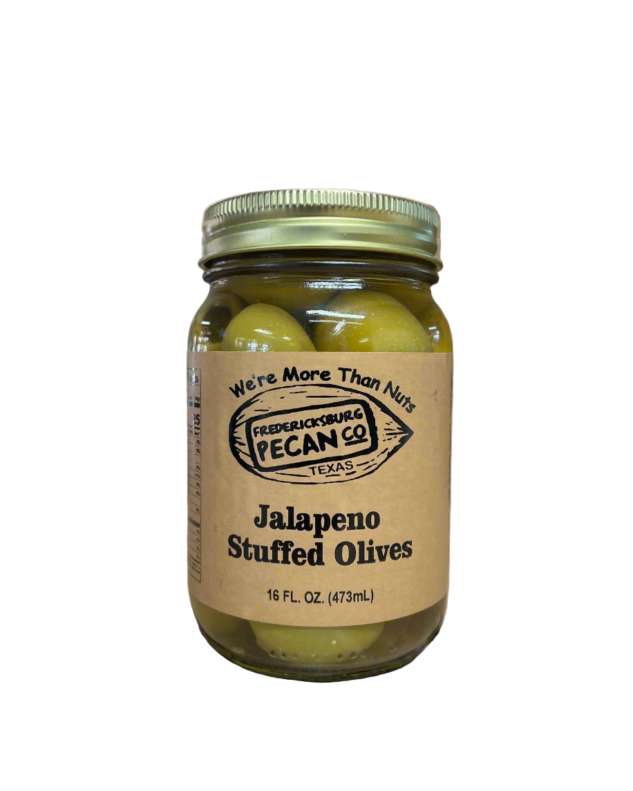 Fredericksburg Pecan Company Jalapeno Stuffed Olives 16 oz