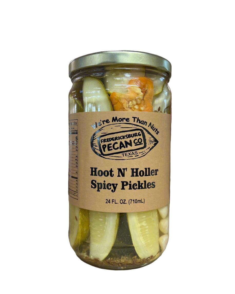 Fredericksburg Pecan Company Hoot N' Holler Spicy Pickles 24 oz