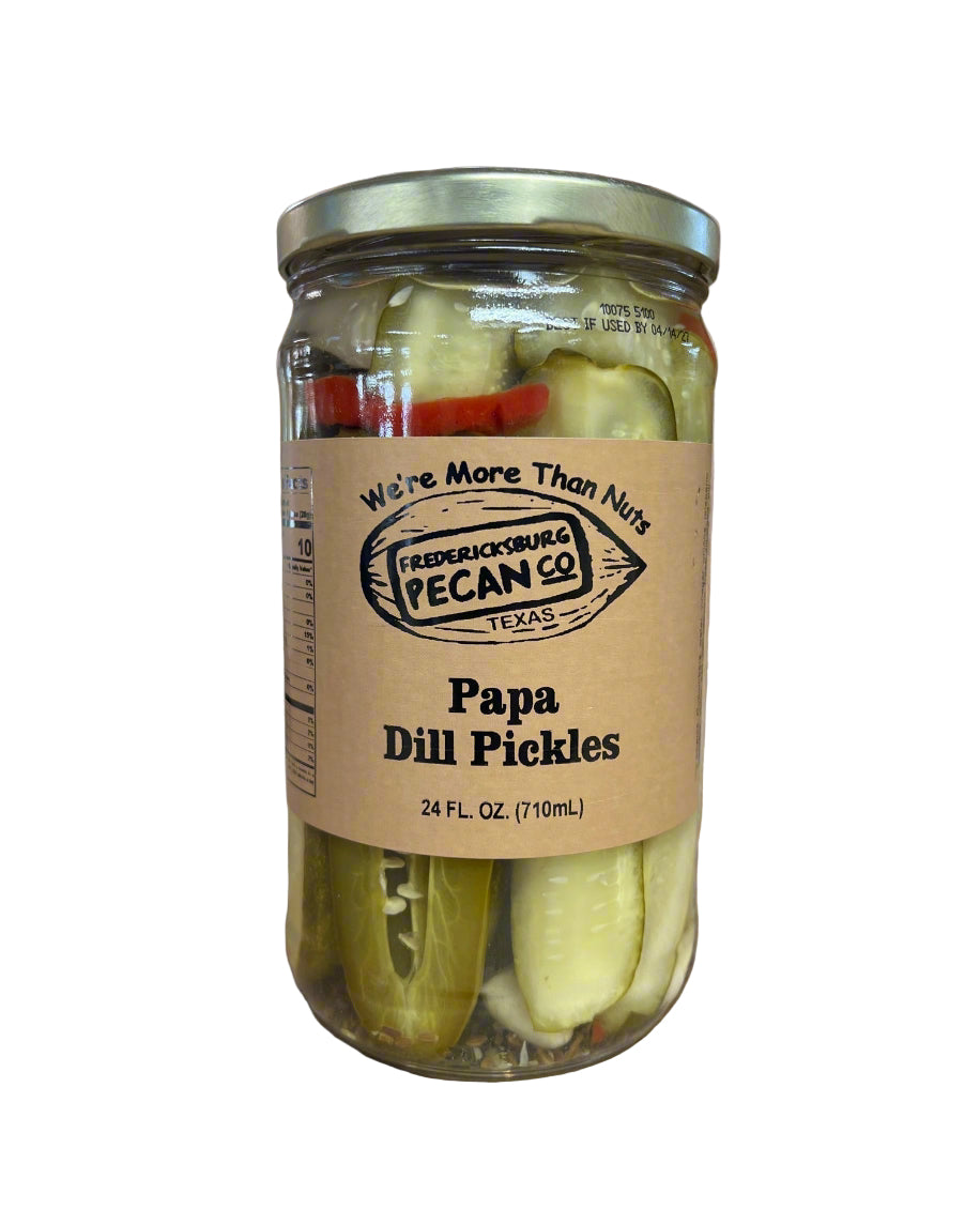 Fredericksburg Pecan Company Papa Dill Pickles 24 oz
