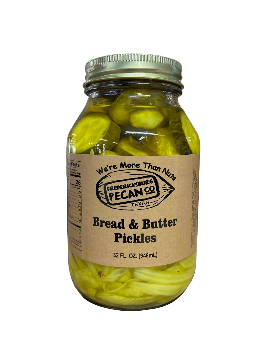 Fredericksburg Pecan Company Bread N' Butter Pickles 32 oz