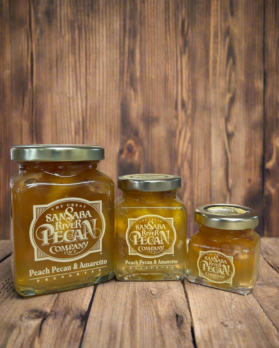 San Saba River Pecan Company Peach Pecan & Amaretto Preserves