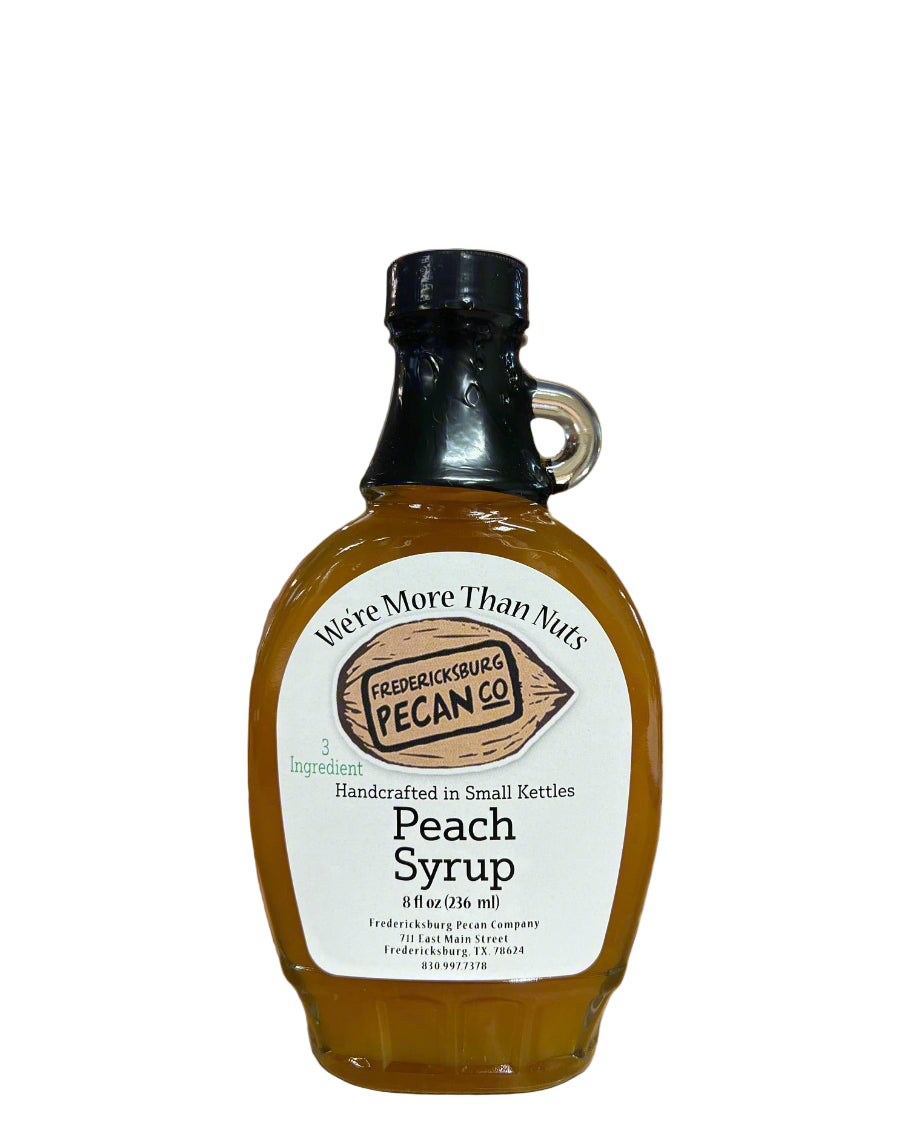Fredericksburg Pecan Company Premium 3 Ingredient Peach Syrup 8 oz