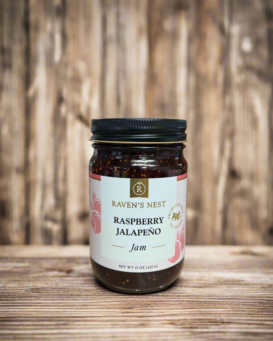 Raven's Nest Raspberry Jalapeno Jam 15 oz