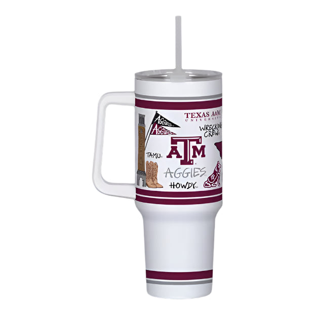 Tumbler - Texas A&M 40oz with Handle