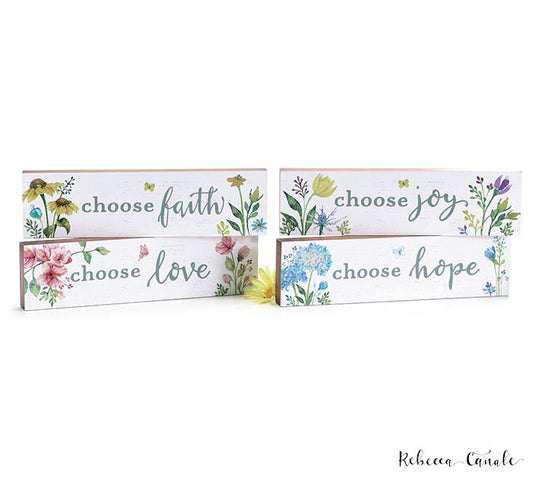 Novelty Sign - Choose Hope, Faith, Joy, Love