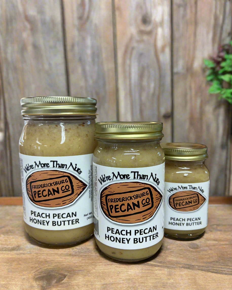 Fredericksburg Pecan Company Peach Pecan Honey Butter