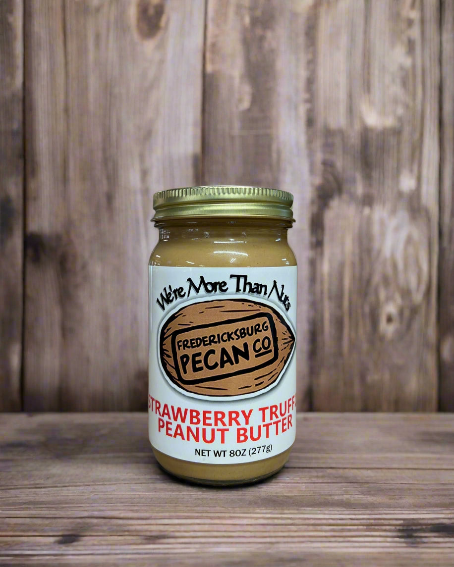 Fredericksburg Pecan Company Strawberry Truffle Peanut Butter 8oz