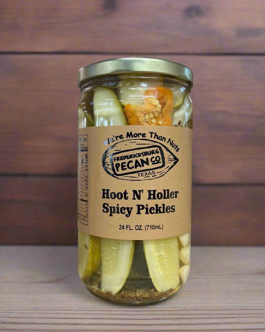 Fredericksburg Pecan Company Hoot N' Holler Spicy Pickles 24oz