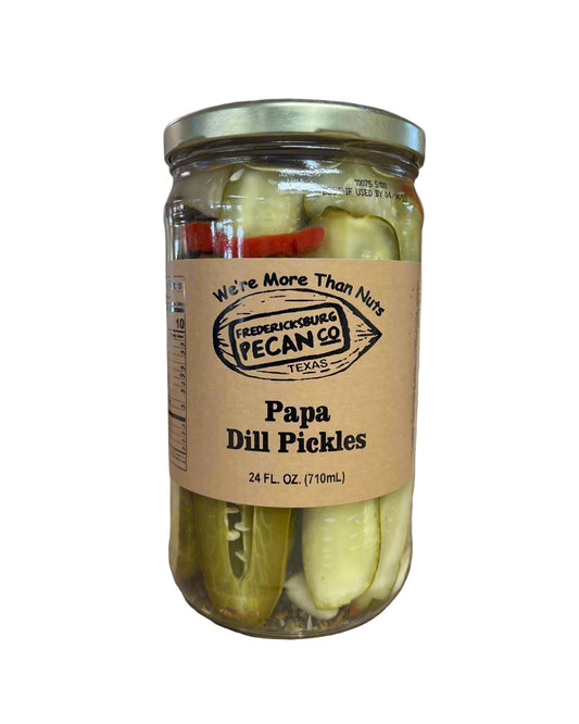 Fredericksburg Pecan Company Papa Dill Pickles 24 oz