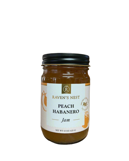 Raven's Nest Peach Habanero Jam 15 oz