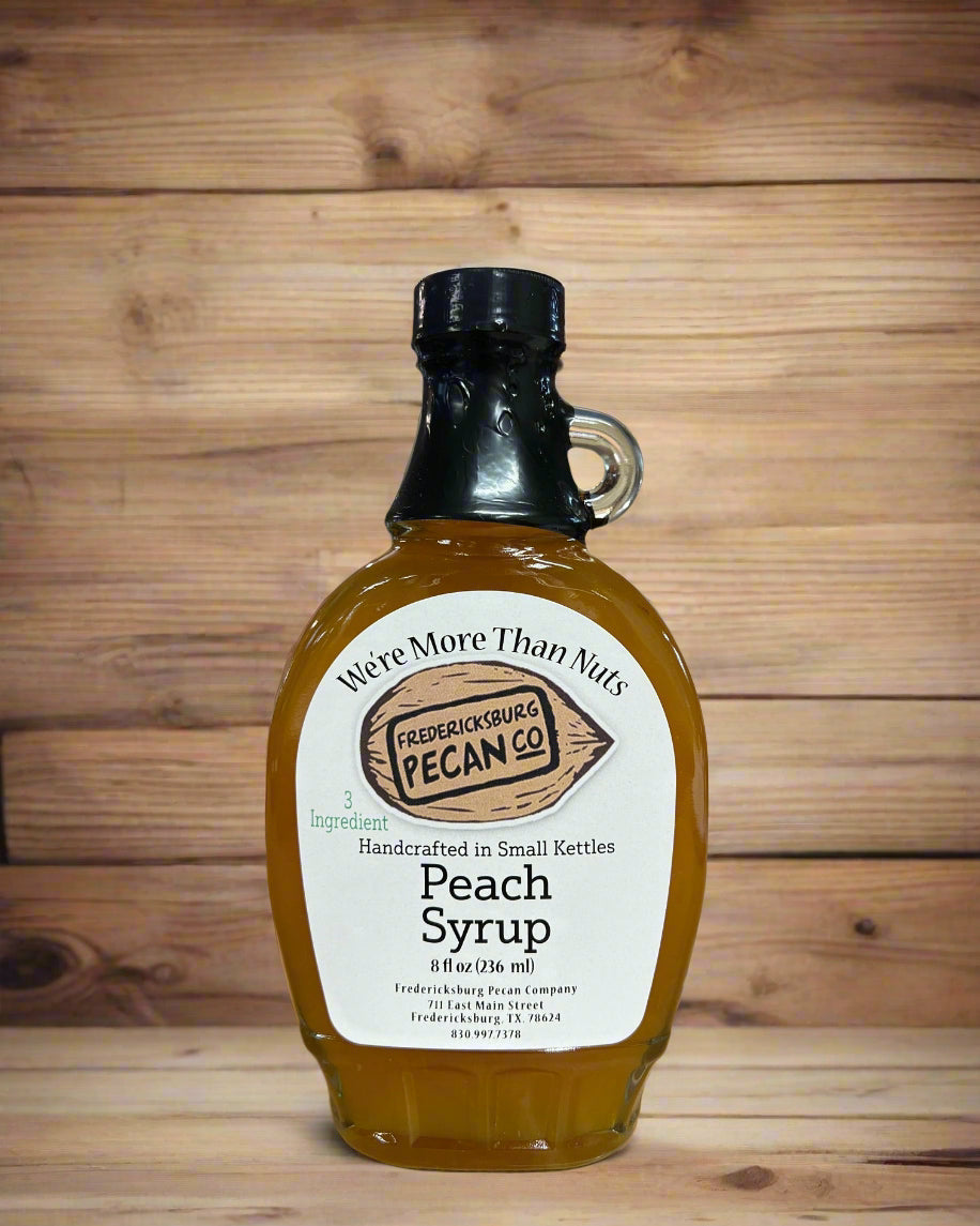 Fredericksburg Pecan Company Premium 3 Ingredient Peach Syrup 8oz
