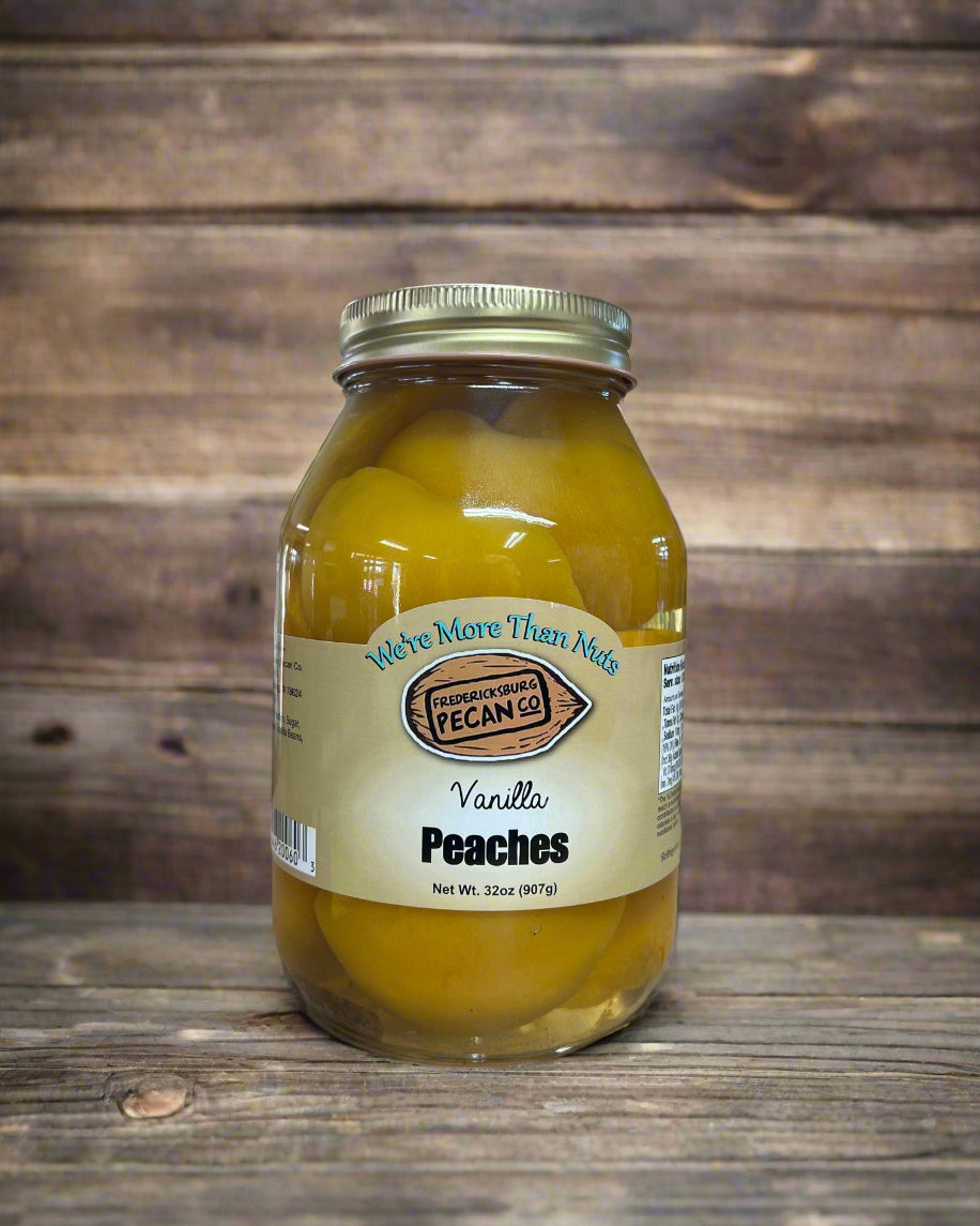 Fredericksburg Pecan Company Vanilla Peach Halves 32 oz