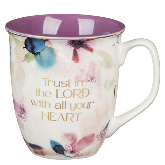 Mug - Trust in the Lord with All your Heart Plum Bloom