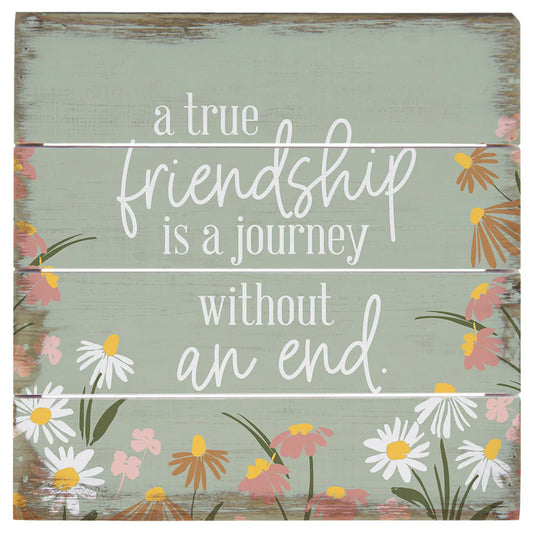Novelty Sign - True Friendship Green