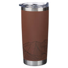 Tumbler - Faith Brown Stainless Steel Travel Tumbler - Matthew 17:20