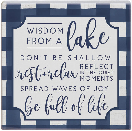 Novelty Sign - Wisdom From A Lake