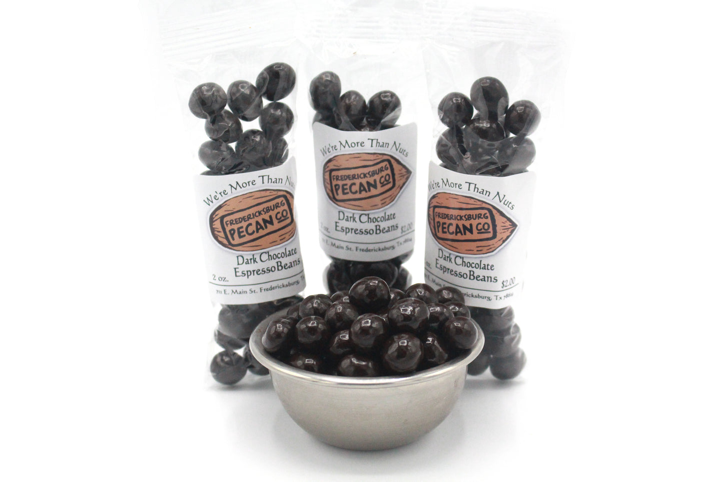 Fredericksburg Pecan Company Dark Chocolate Espresso Beans 2oz